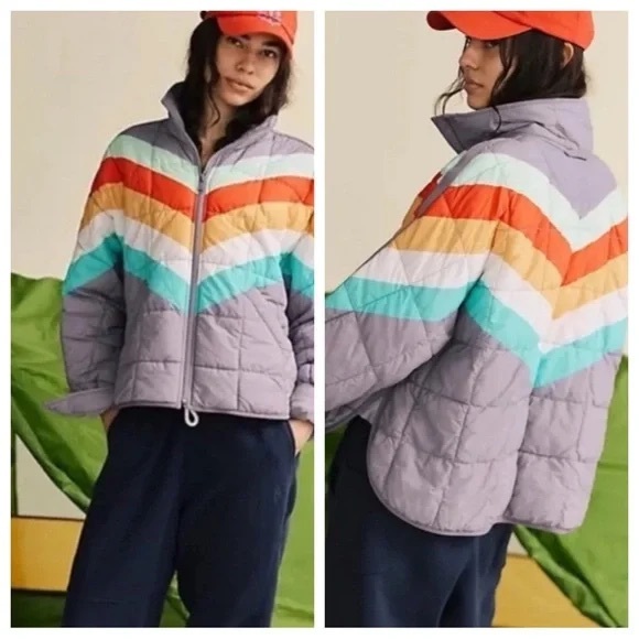 NWT FP Movement Printed Pippa Packable Puffer Jacket - Picture 5 of 5